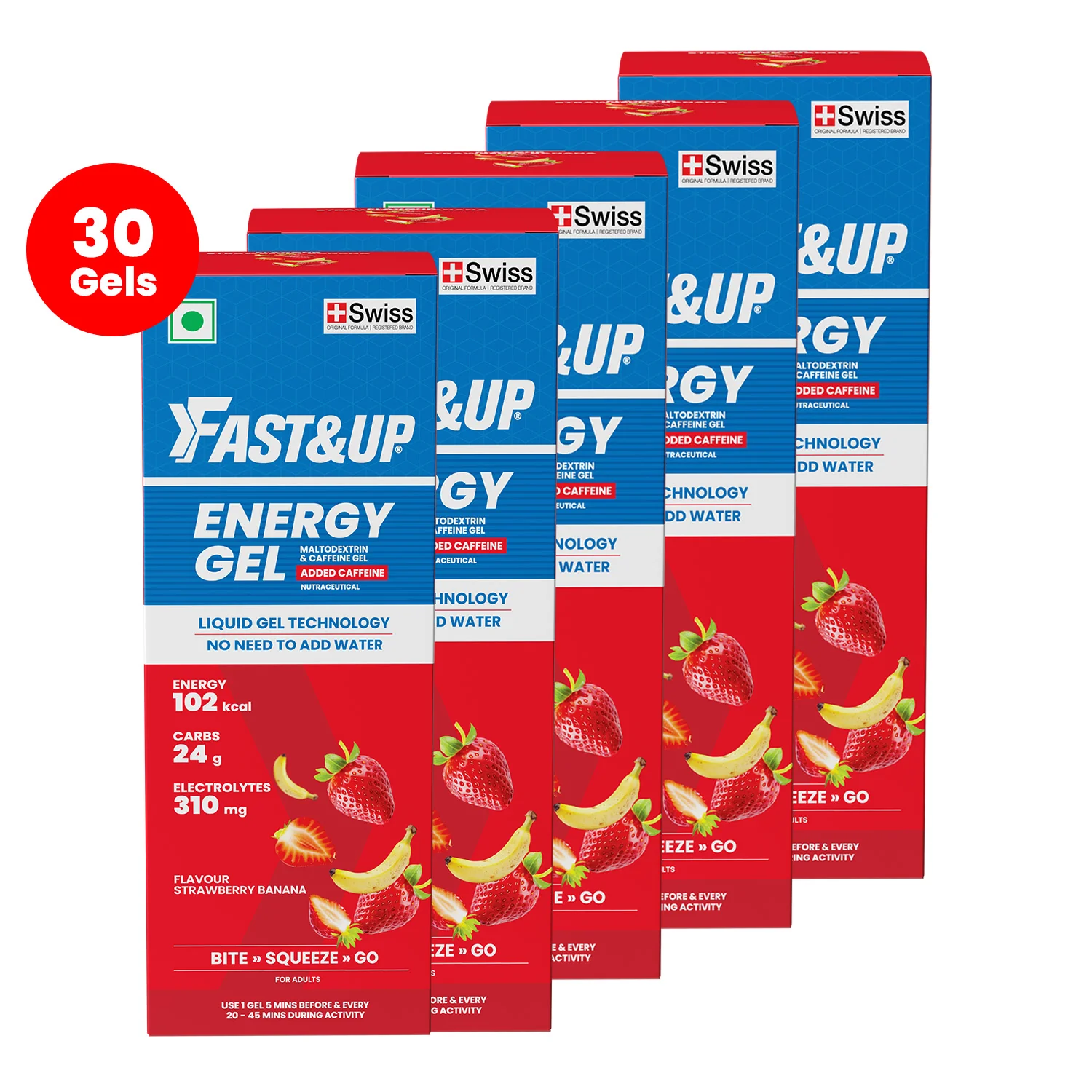 Energy Gel - Caffeinated - Strawberry Banana - Image 10