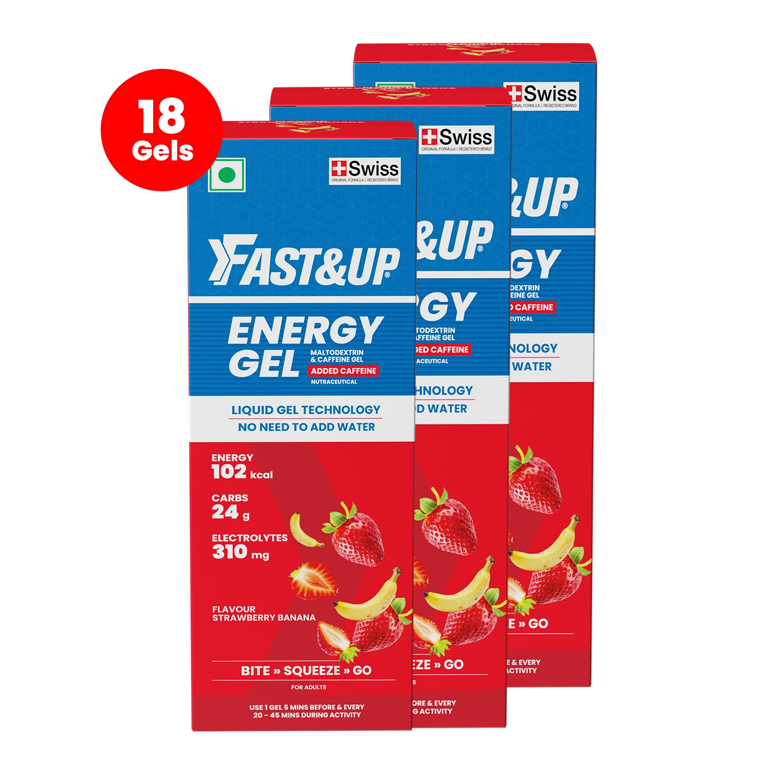 Energy Gel - Caffeinated - Strawberry Banana - Image 9