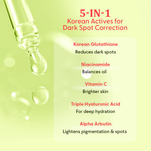 Outshine Korean Face Serum – Fades Dark Spots & Brightens Skin with Glutathione, Niacinamide & Vitamin C - Image 3