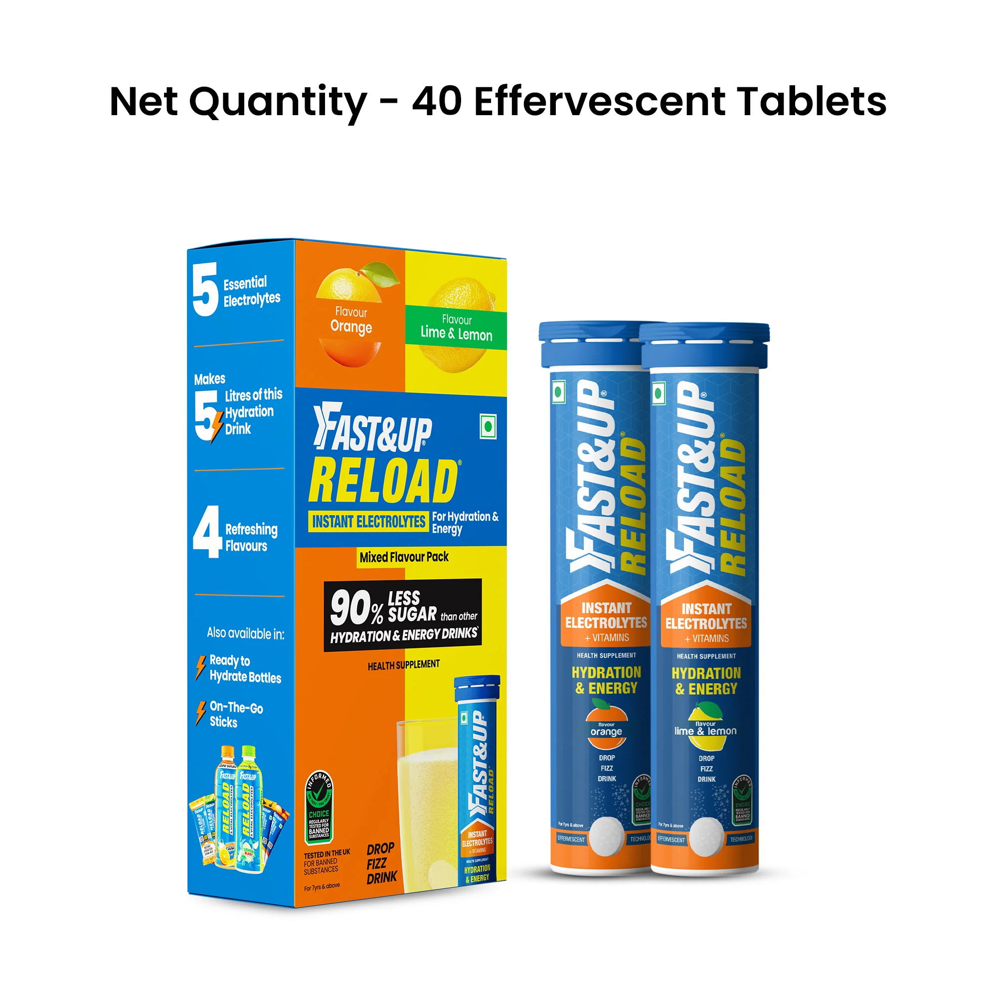 Reload Low Sugar  Assorted 2's- Lime and Lemon + Orange