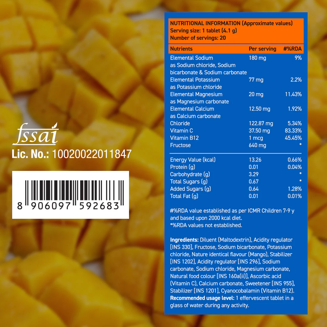 Reload Low Sugar Instant Hydration Drink - Mango - Image 9
