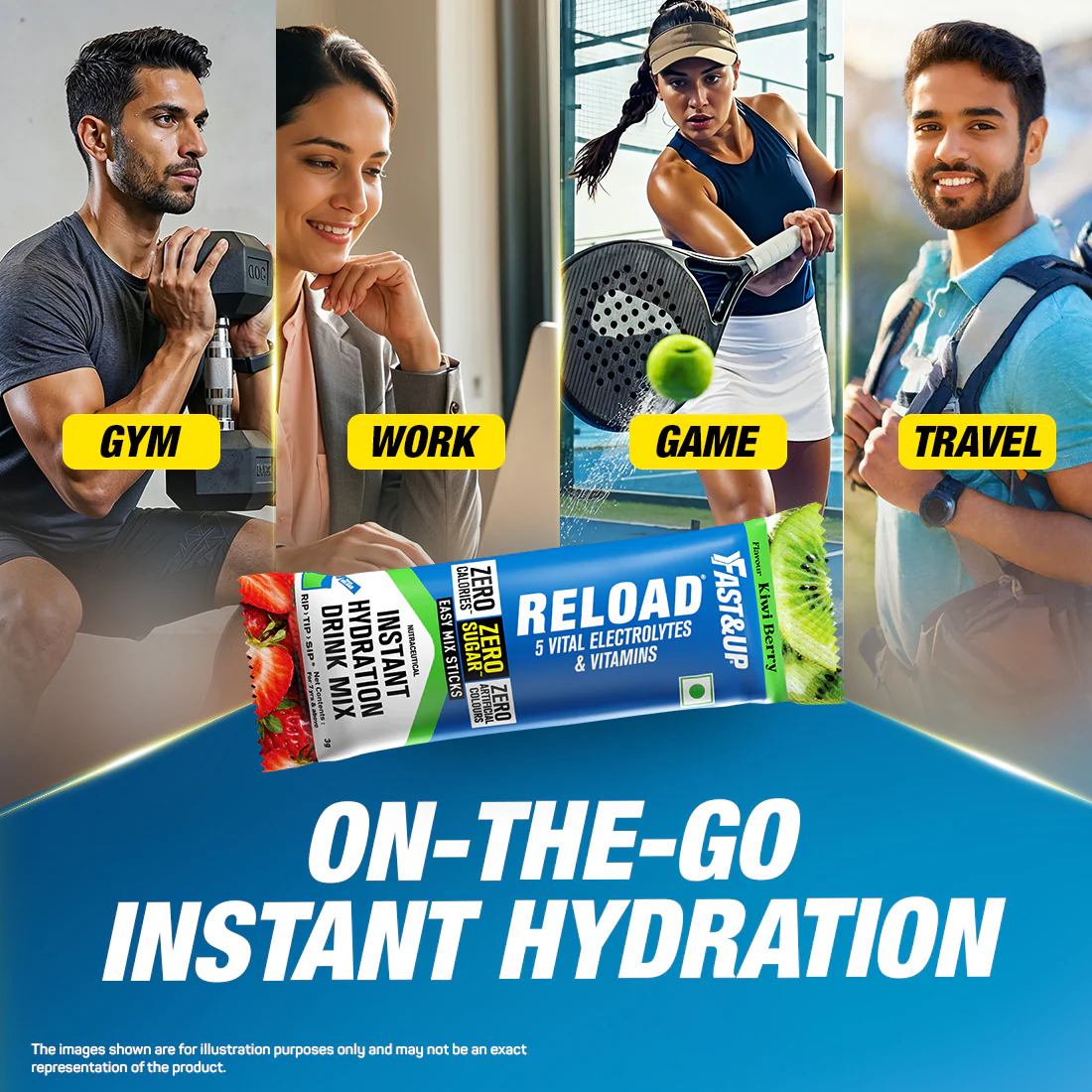 Reload Zero Sugar Instant Hydration Sticks- Kiwi Berry - Image 7
