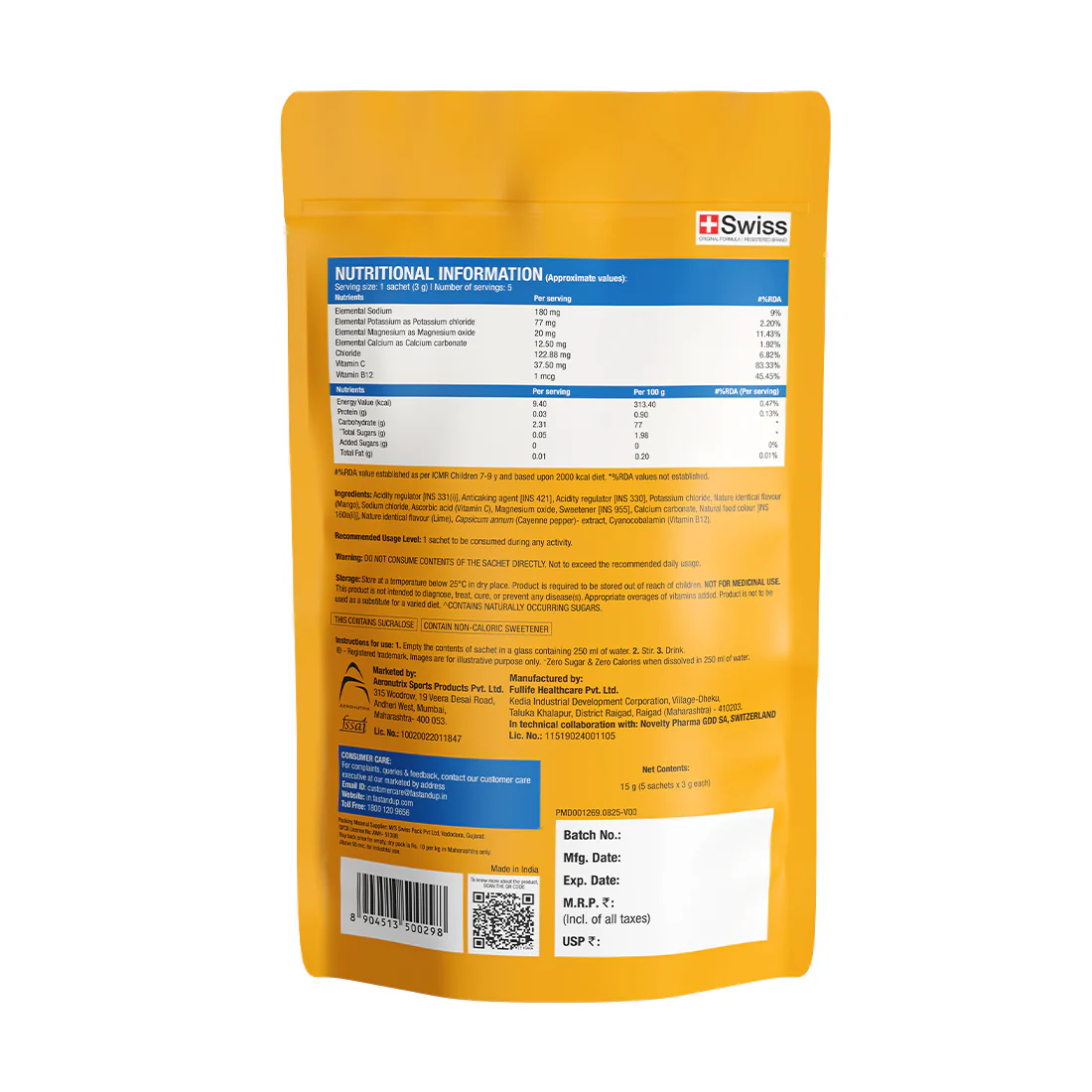 Reload Zero Sugar Instant Hydration Sticks- Mango Samba - Image 10